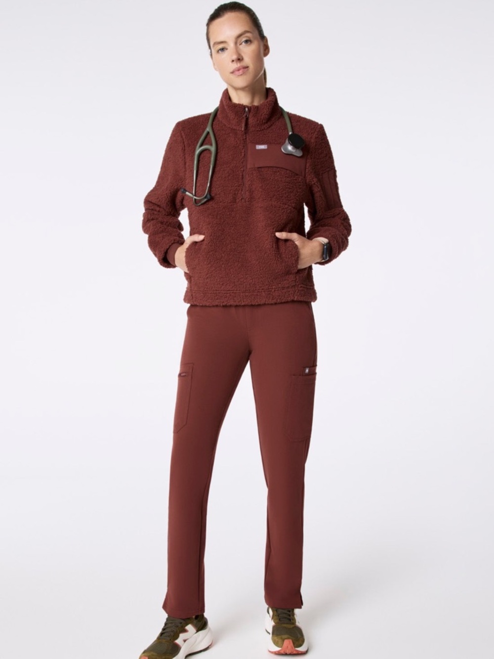FIGS | On-Shift High Pile Fleece Pullover Jacket™